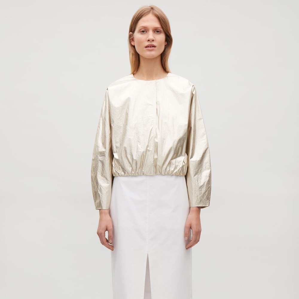 COS Metallic coated cotton jacket